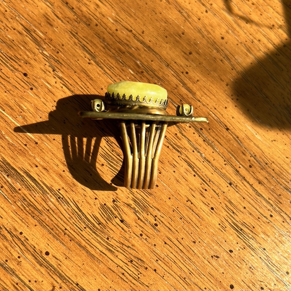 Jan Michaels San Francisco recycled brass adjustable statement ring - Picture 4 of 5
